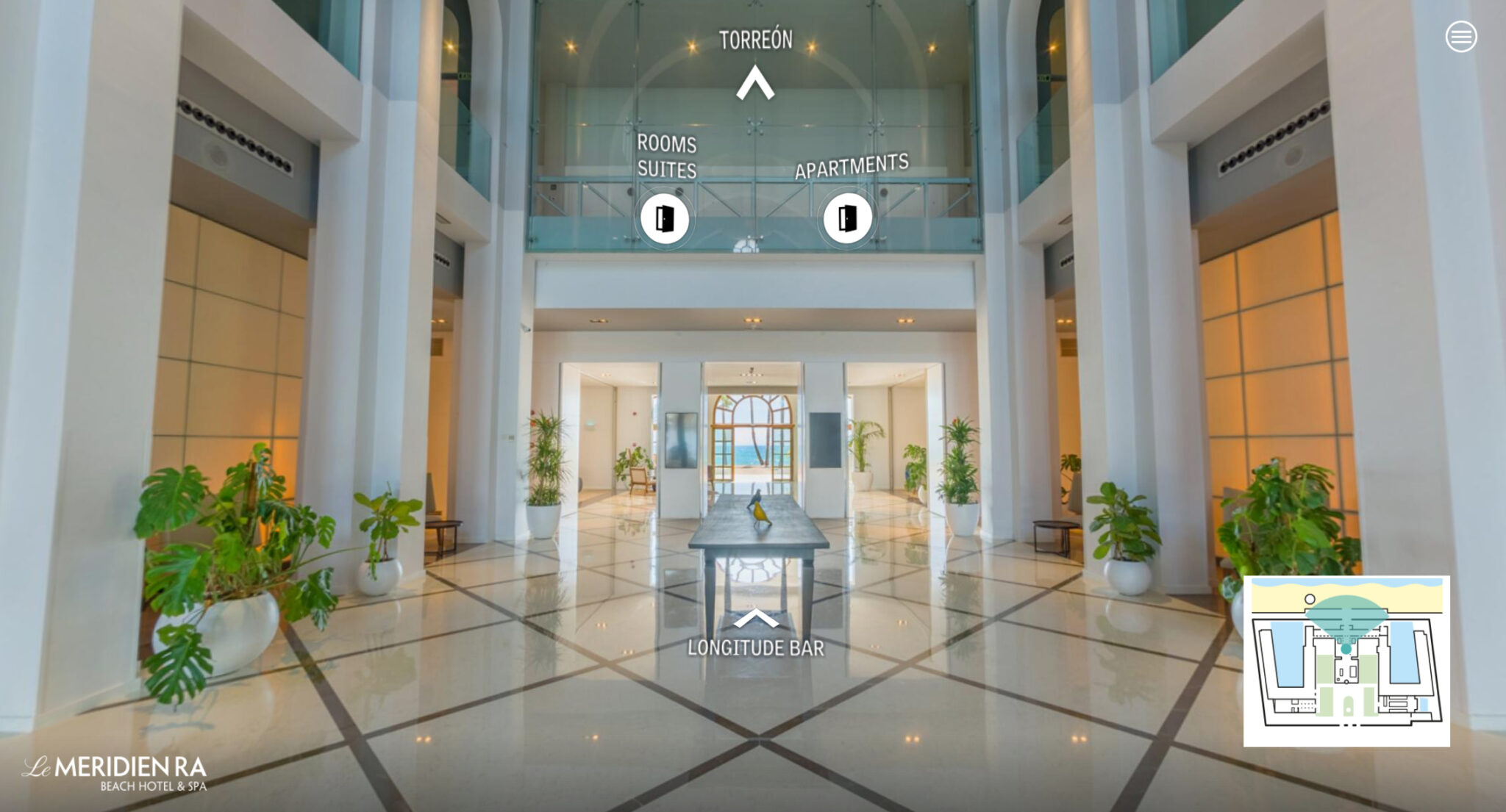 Virtual tour of Le Méridien Ra Beach Hotel & Spa - Burzon*Comenge